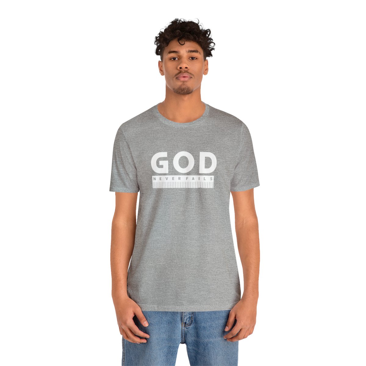 God Never Fails: Unisex Jersey Short Sleeve Tee