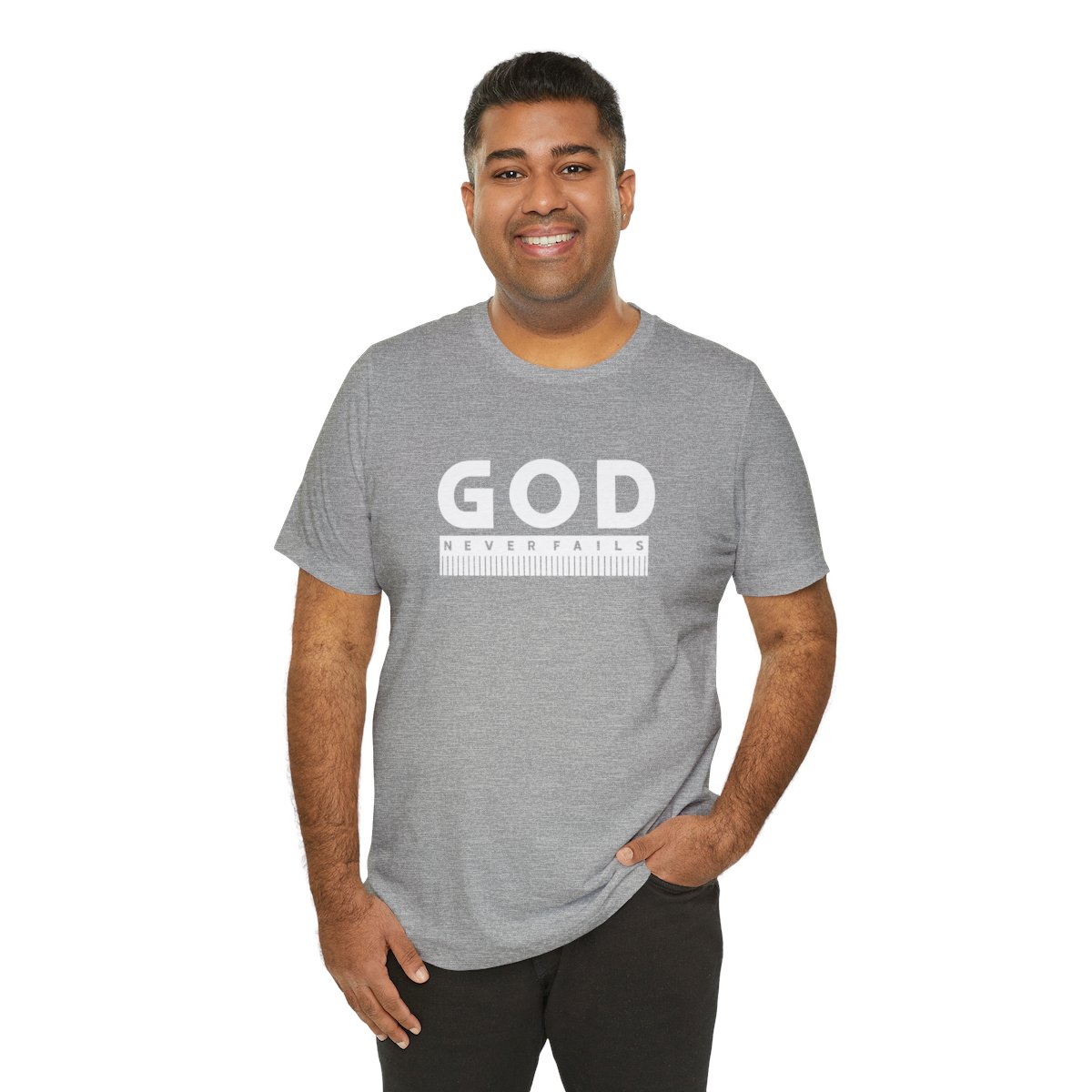 God Never Fails: Unisex Jersey Short Sleeve Tee
