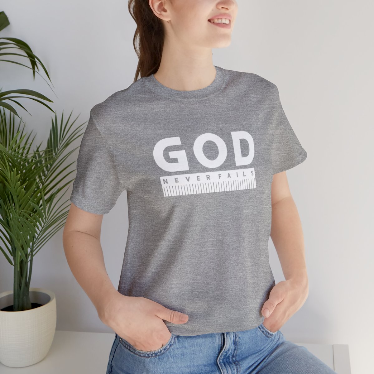 God Never Fails: Unisex Jersey Short Sleeve Tee