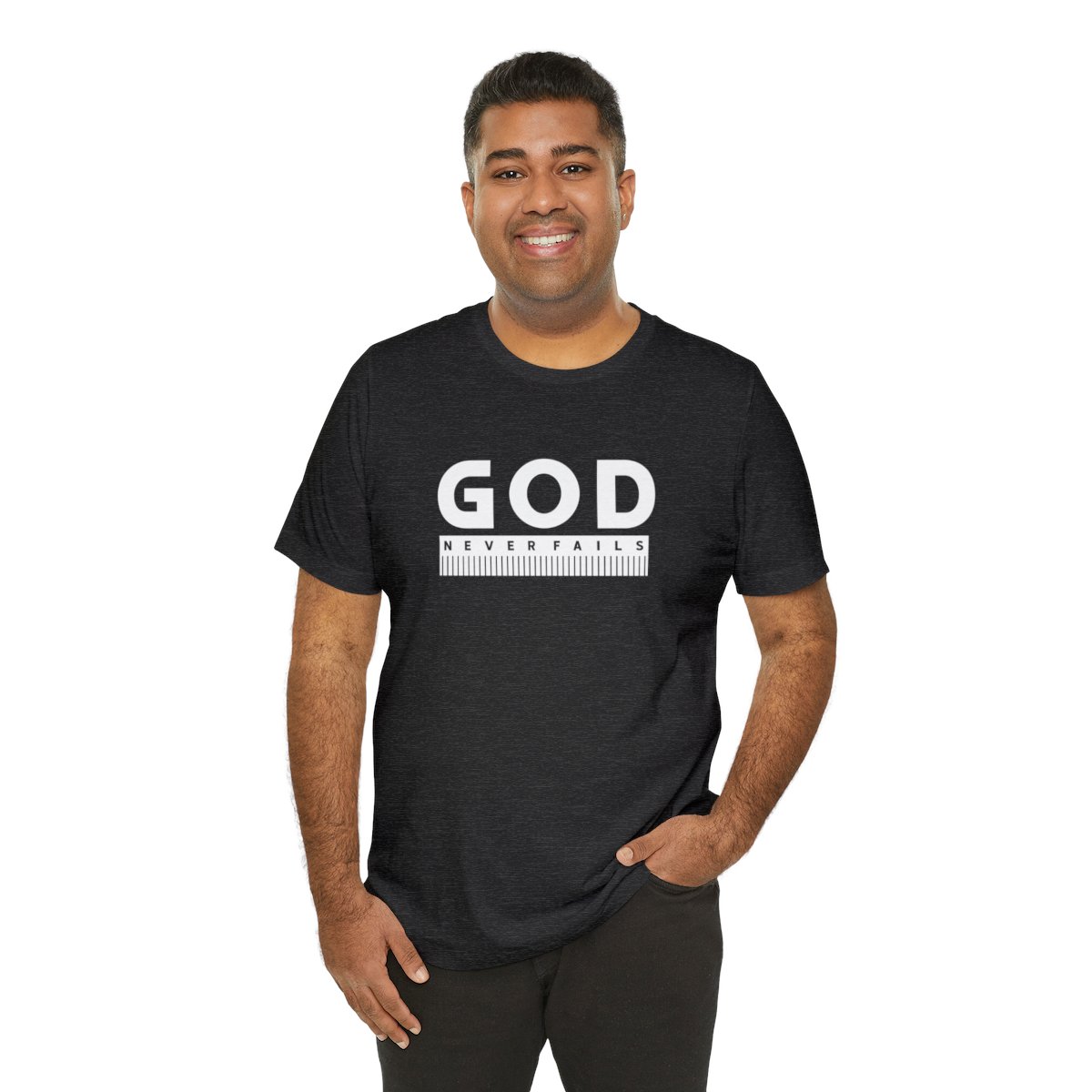 God Never Fails: Unisex Jersey Short Sleeve Tee