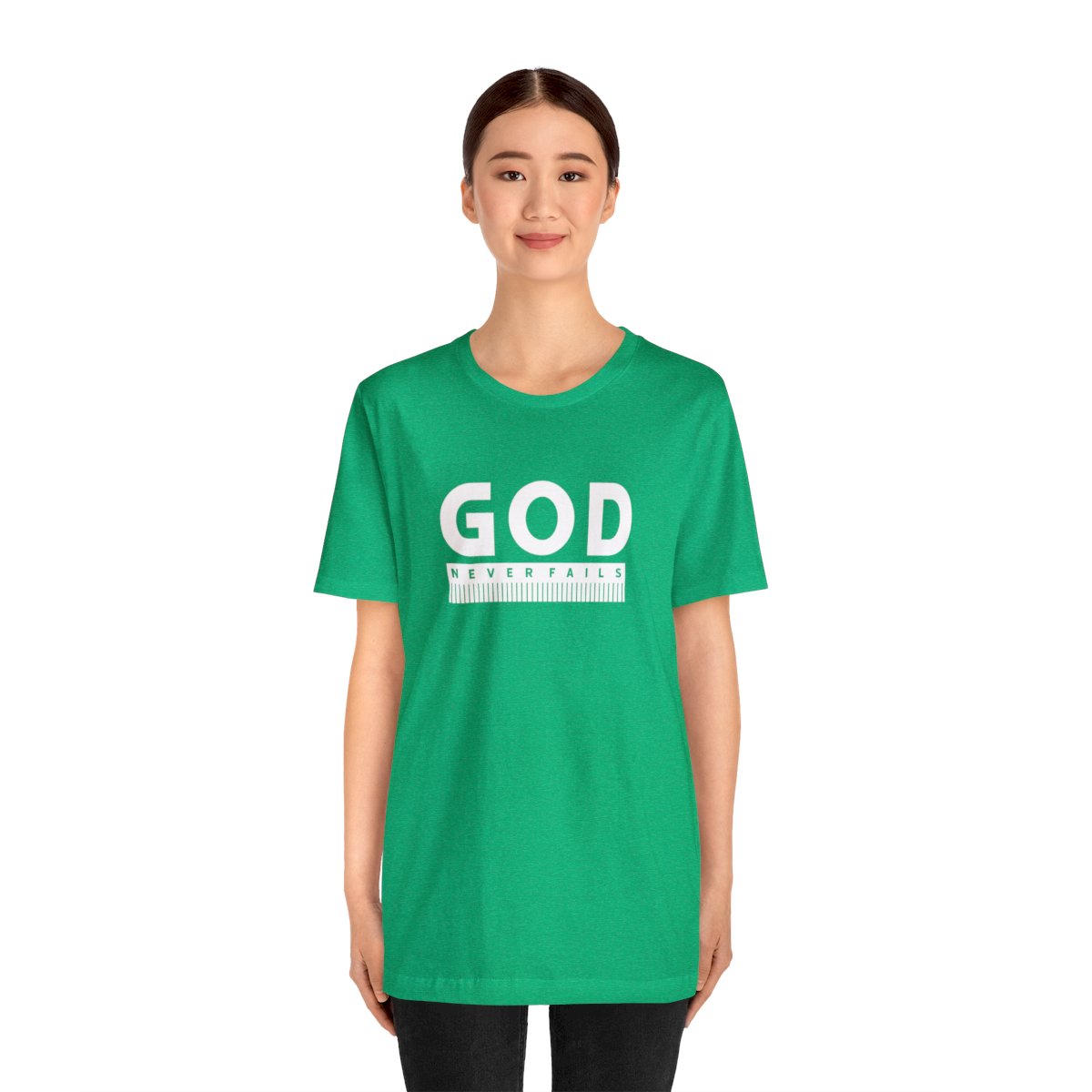 God Never Fails: Unisex Jersey Short Sleeve Tee