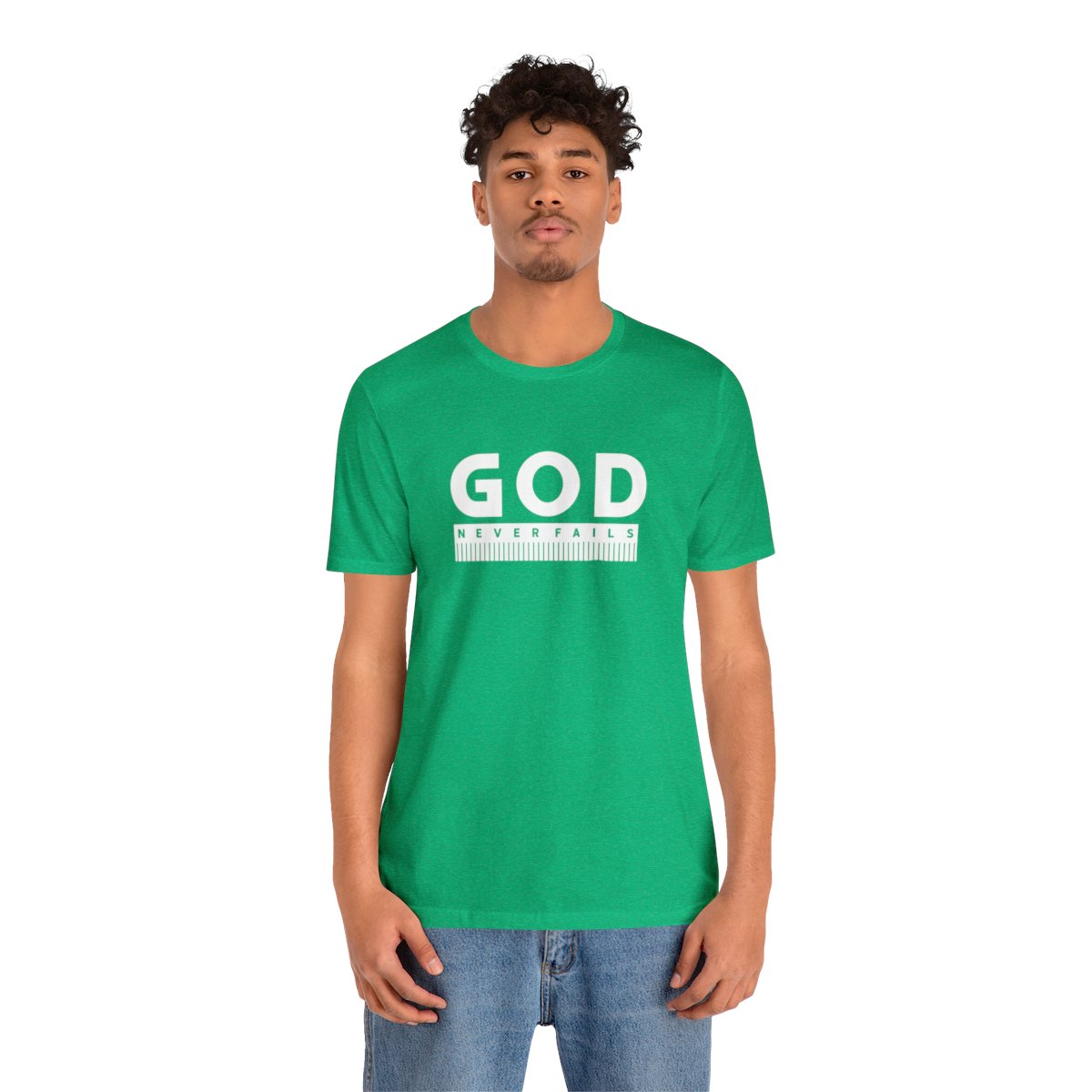 God Never Fails: Unisex Jersey Short Sleeve Tee