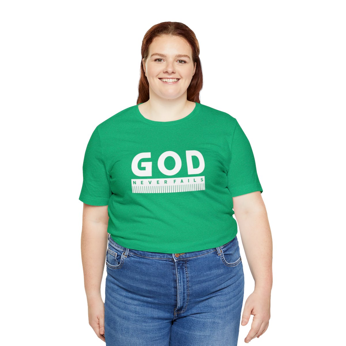 God Never Fails: Unisex Jersey Short Sleeve Tee