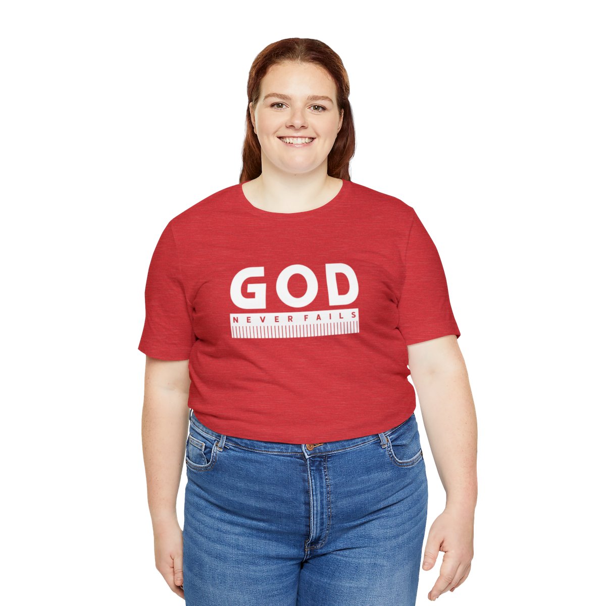 God Never Fails: Unisex Jersey Short Sleeve Tee