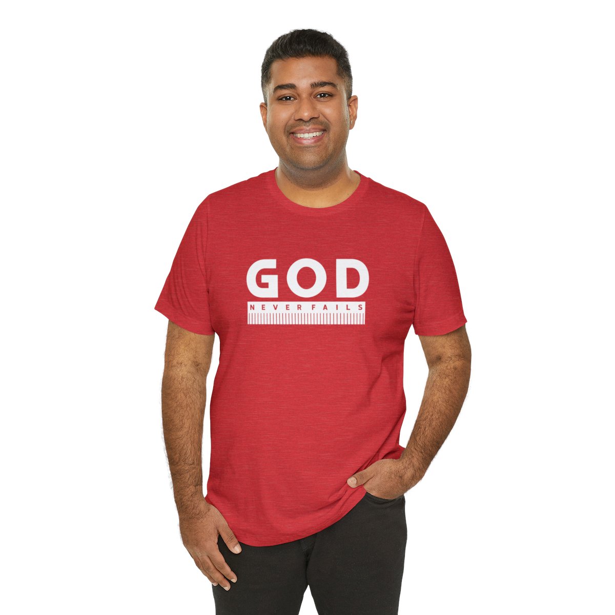 God Never Fails: Unisex Jersey Short Sleeve Tee