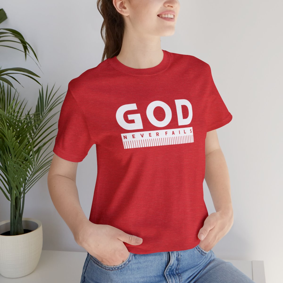 God Never Fails: Unisex Jersey Short Sleeve Tee