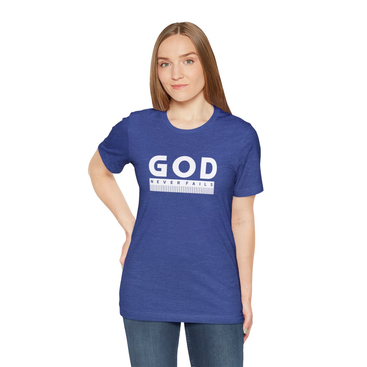 God Never Fails: Unisex Jersey Short Sleeve Tee