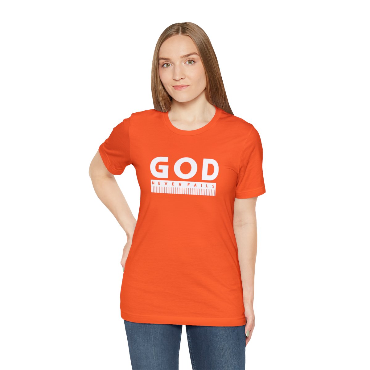 God Never Fails: Unisex Jersey Short Sleeve Tee