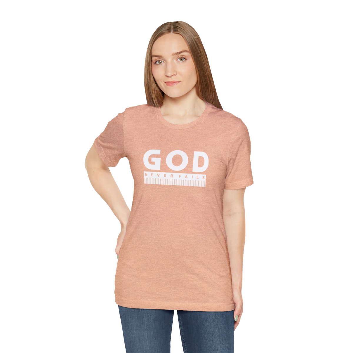 God Never Fails: Unisex Jersey Short Sleeve Tee