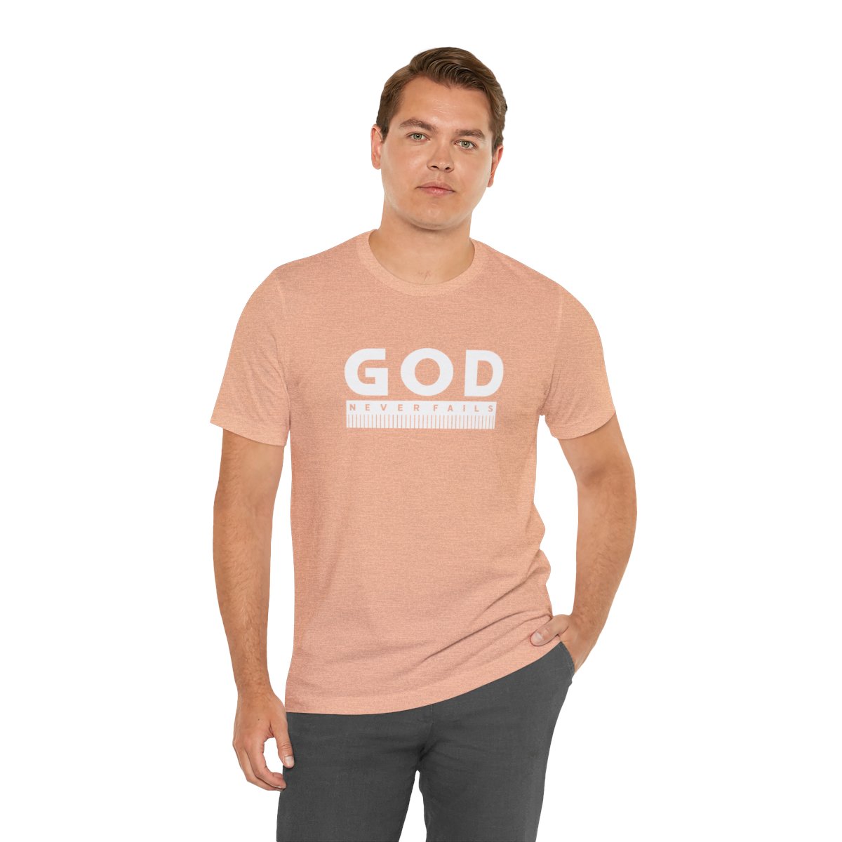 God Never Fails: Unisex Jersey Short Sleeve Tee