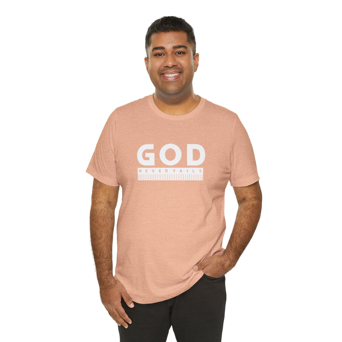 God Never Fails: Unisex Jersey Short Sleeve Tee
