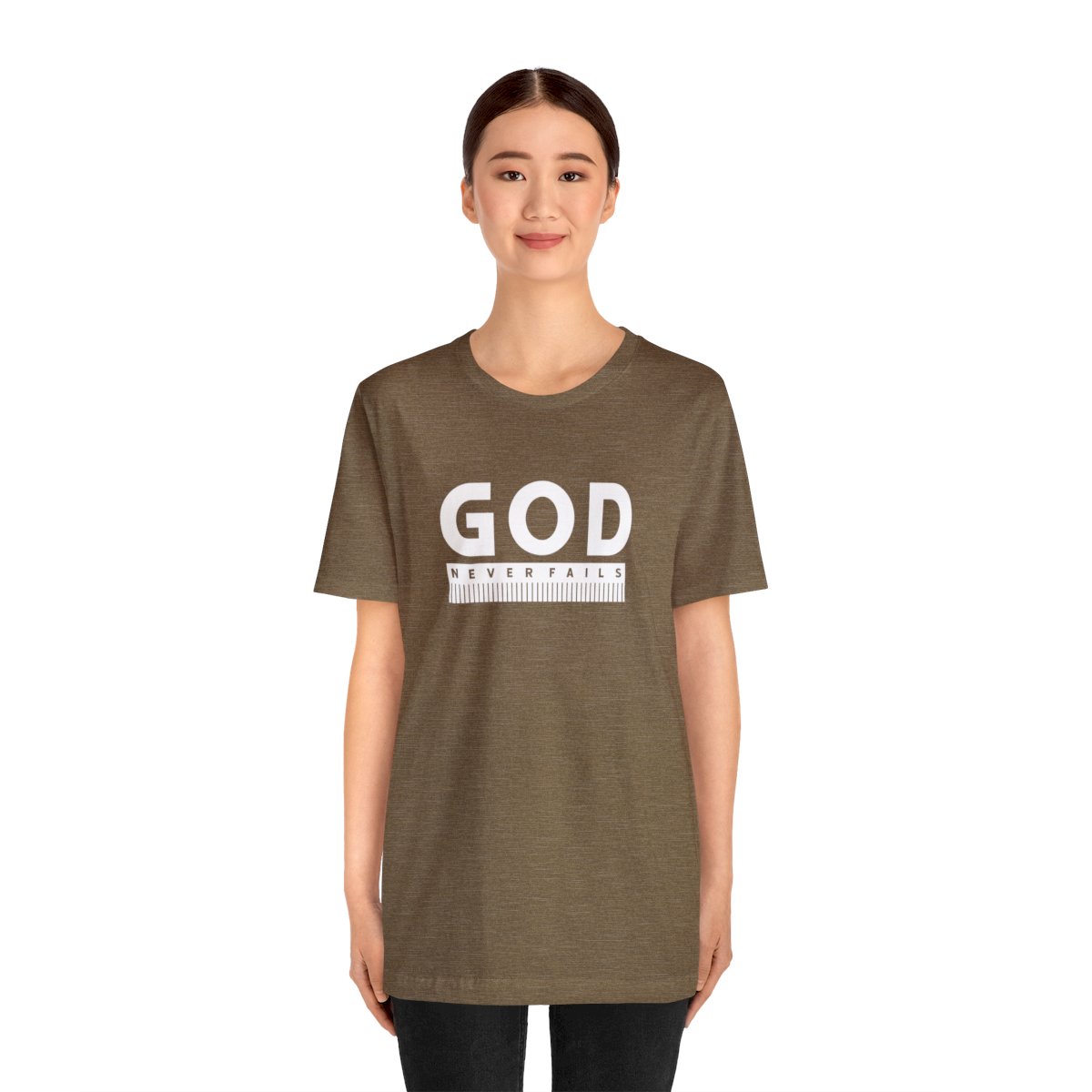 God Never Fails: Unisex Jersey Short Sleeve Tee