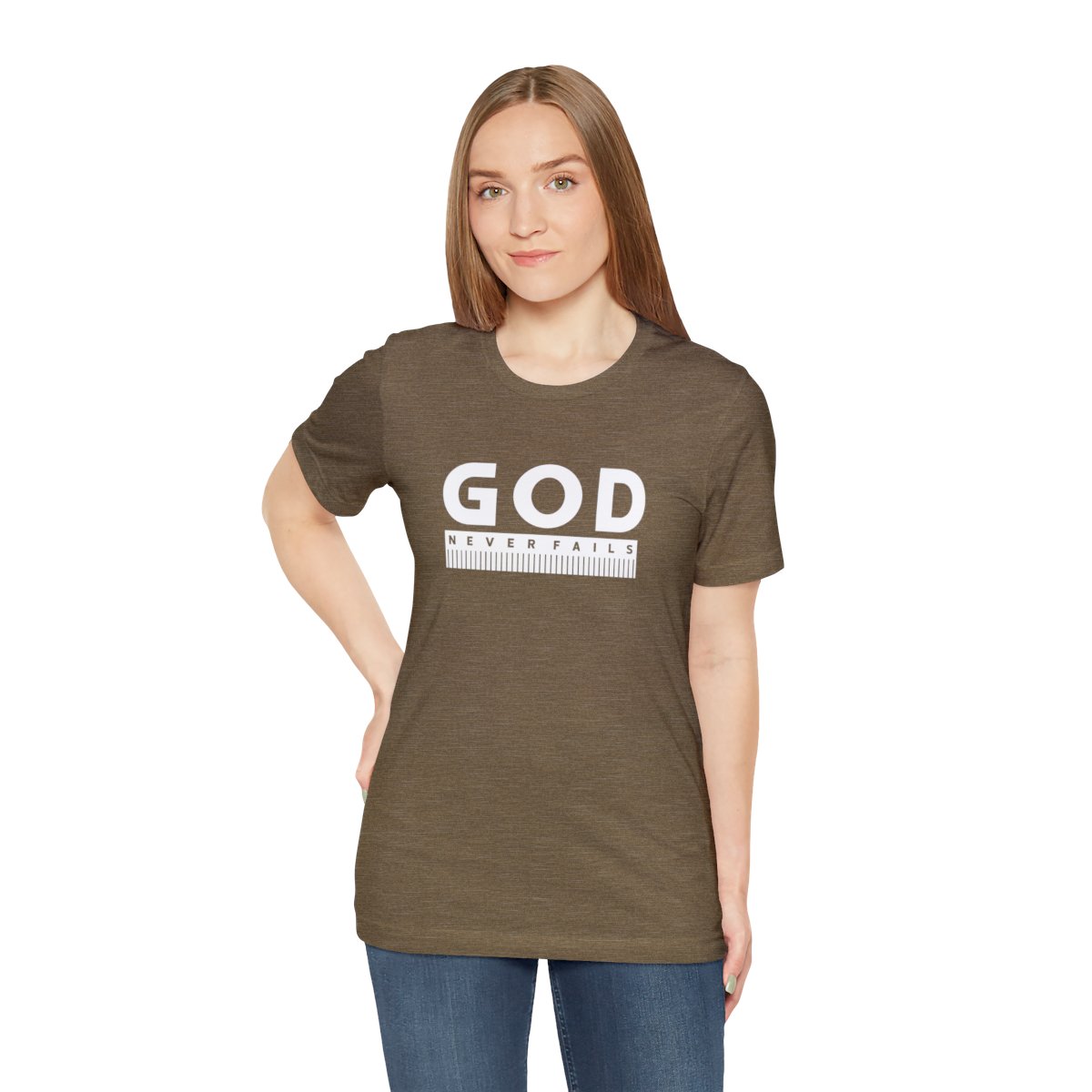 God Never Fails: Unisex Jersey Short Sleeve Tee
