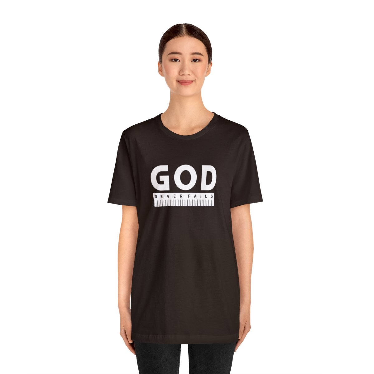 God Never Fails: Unisex Jersey Short Sleeve Tee