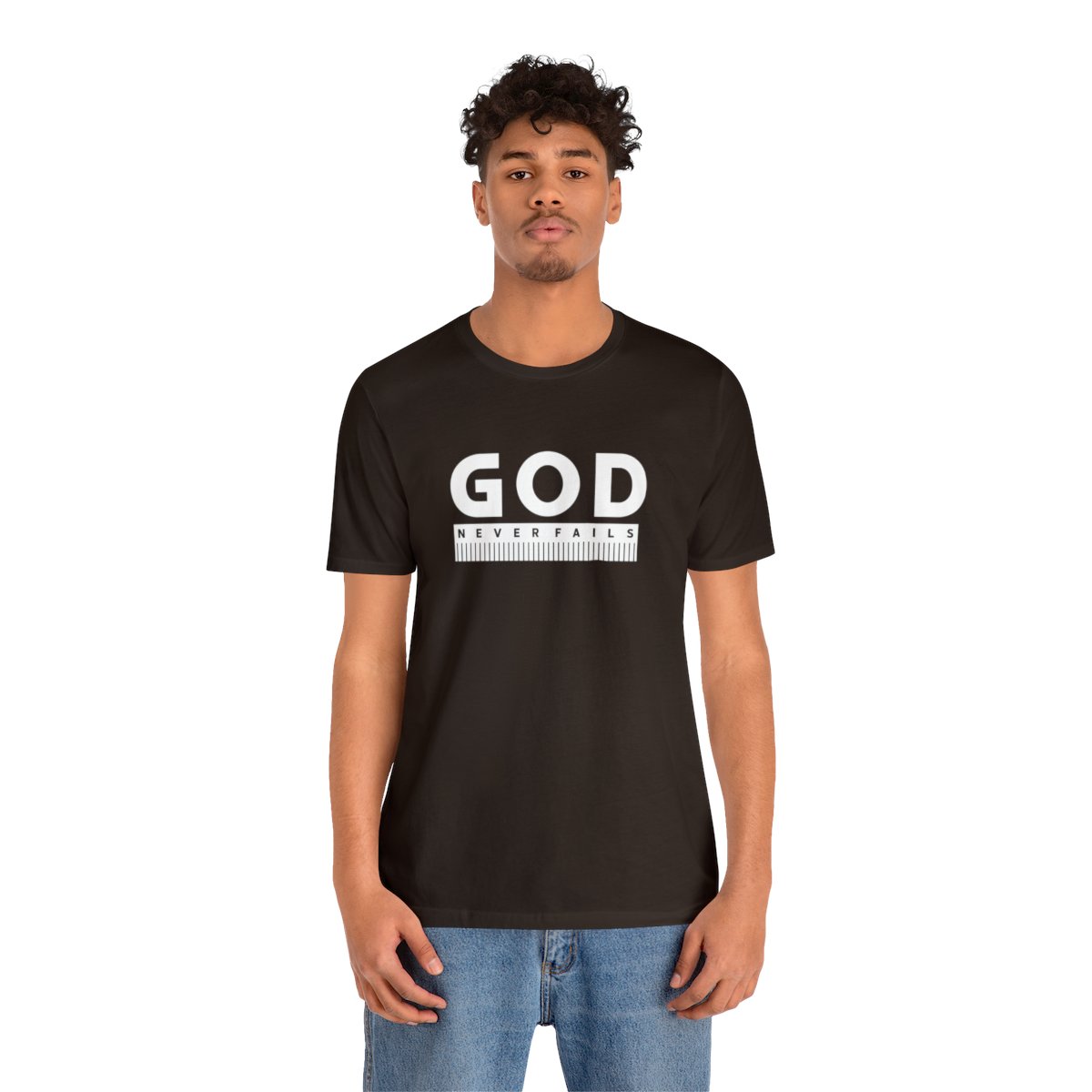 God Never Fails: Unisex Jersey Short Sleeve Tee