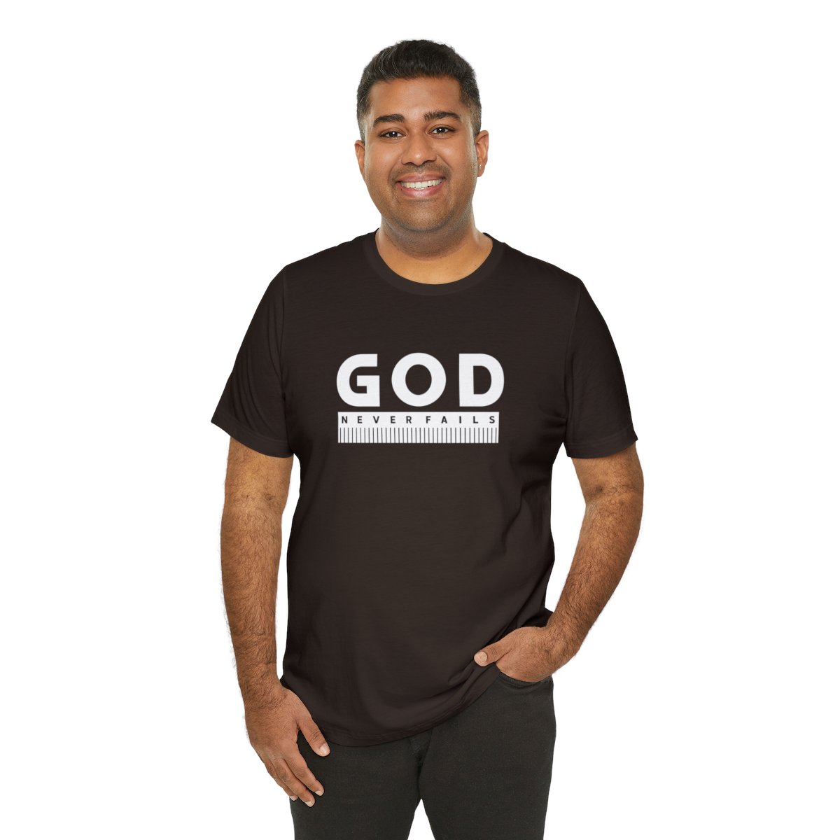 God Never Fails: Unisex Jersey Short Sleeve Tee