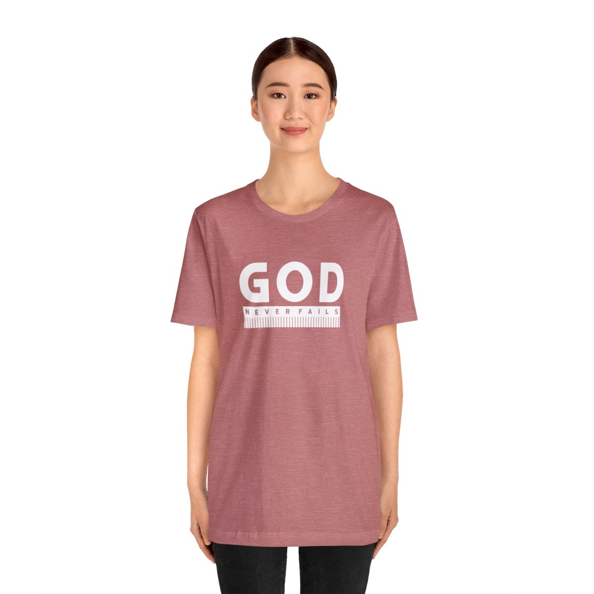 God Never Fails: Unisex Jersey Short Sleeve Tee