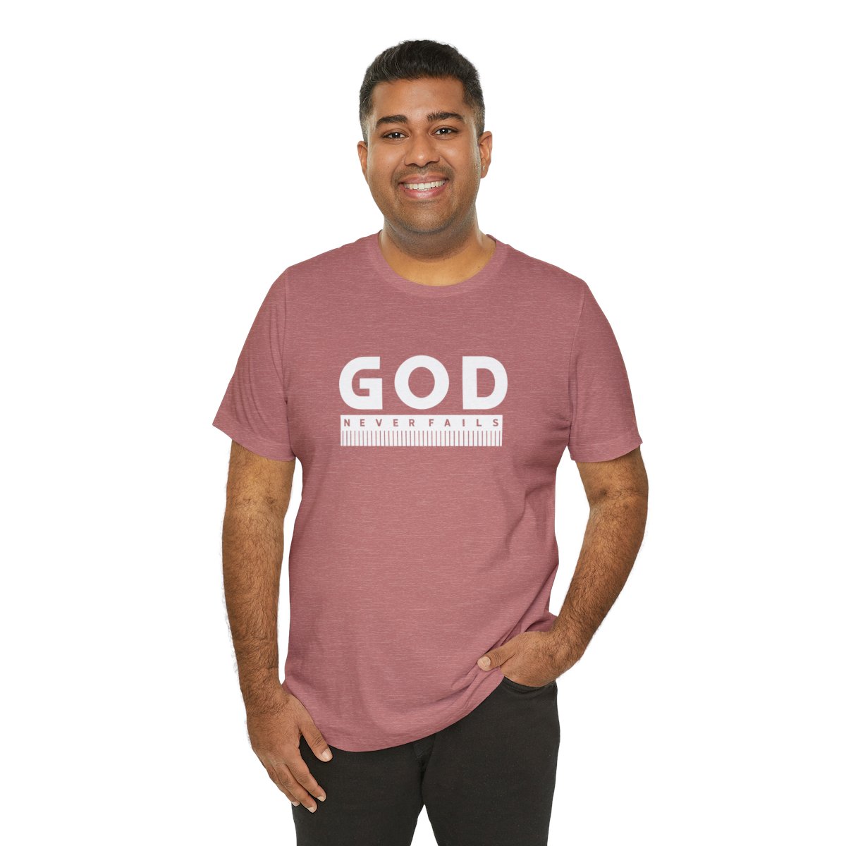 God Never Fails: Unisex Jersey Short Sleeve Tee