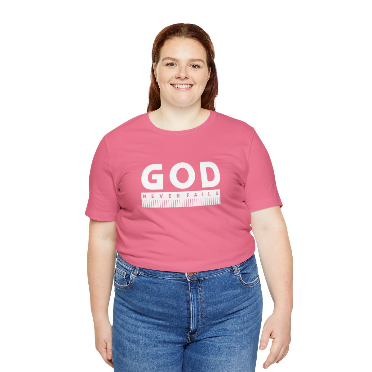 God Never Fails: Unisex Jersey Short Sleeve Tee