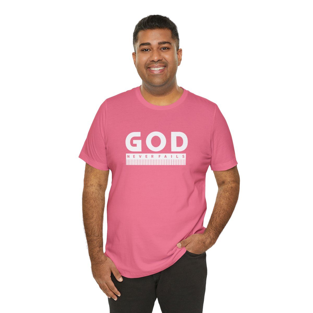God Never Fails: Unisex Jersey Short Sleeve Tee